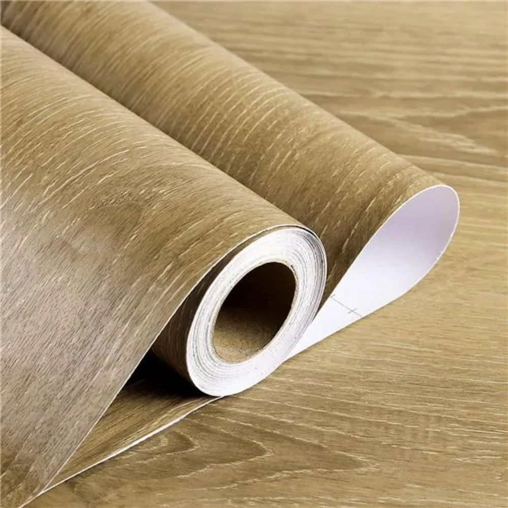 Vintage Wood Wallpaper Brown Thick Wood Grain Self Adhesive Wallpaper 12